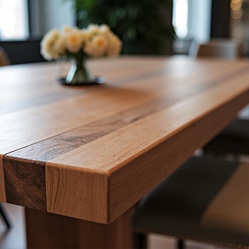 Mesa de comedor de madera hecha a medida